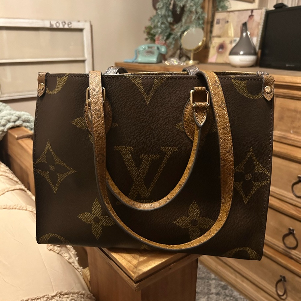 Luxury Brown Designer Tote Bag, price reflects authenticity